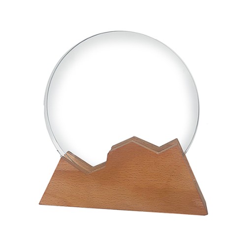 Galvano Cristal Base de Madera BLAS 25