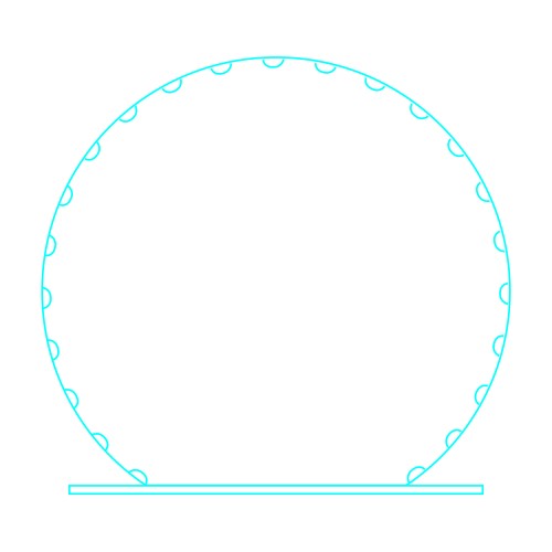 Galvano Cristal Circular 2377