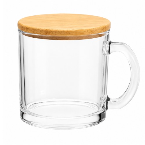 Mug Taza Vidrio con Tapa M321