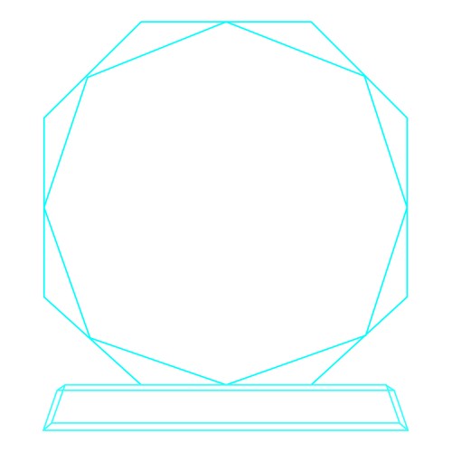 Galvano Cristal Octagonal CTA 18