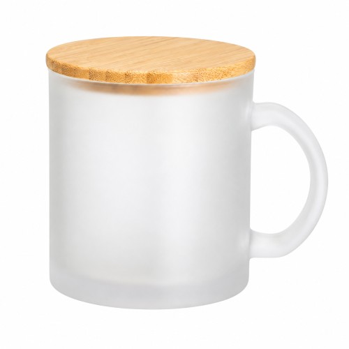 Mug Taza Vidrio con Tapa M320