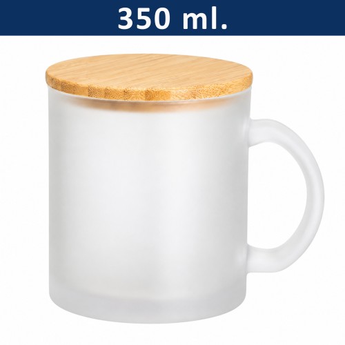 Mug Taza Vidrio con Tapa M320