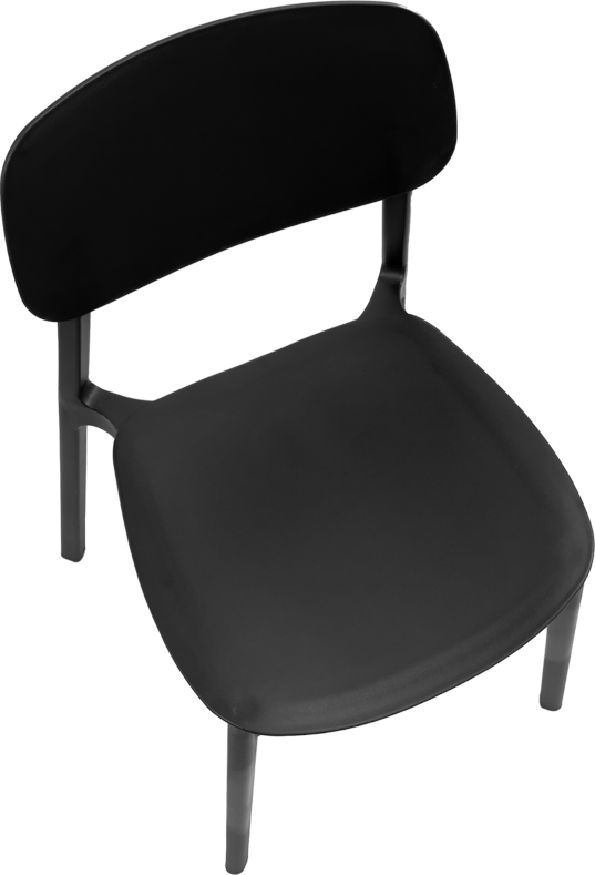 Silla apilable de plástico rígido 