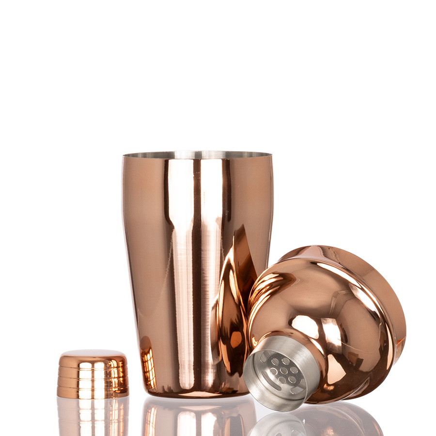 Coctelera metálica encobrizada 