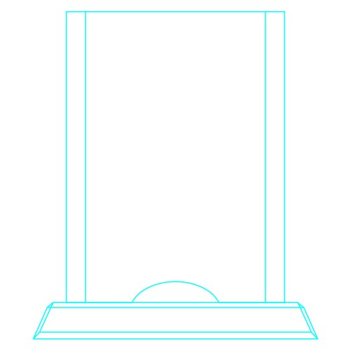 Galvano Cristal Rectangular LSA 066