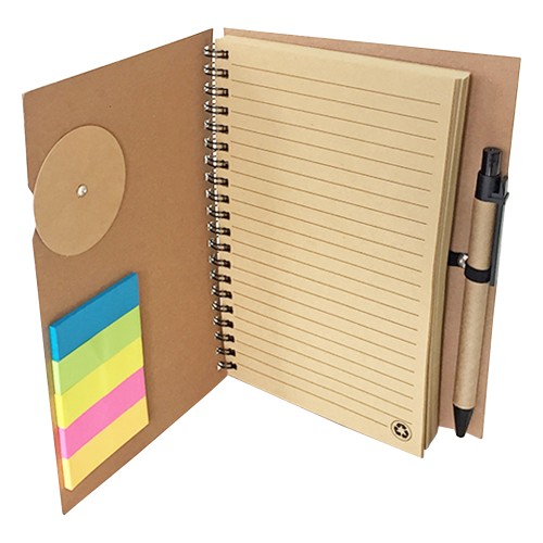 Cuaderno - Libreta - Memo set Tapa carton con Bolígrafo Set N22