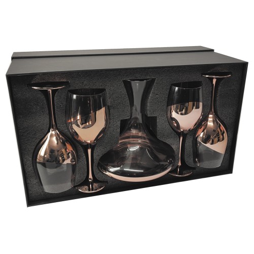 Set de Copas y Decantador para Vinos ENCOBRIZADO M88