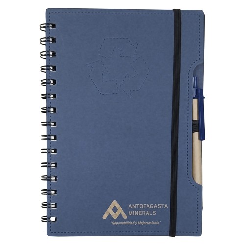 Cuaderno - Libreta Tapa Cartón Compost con Bolígrafo N38