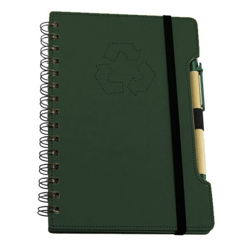 Cuaderno - Libreta Tapa Cartón Compost con Bolígrafo N38