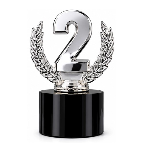 Trofeo Resina/cristal CT08 PLATEADO