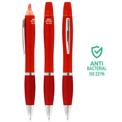Bolígrafo Lápiz Plástico Anti-bacterial Destacador CO30