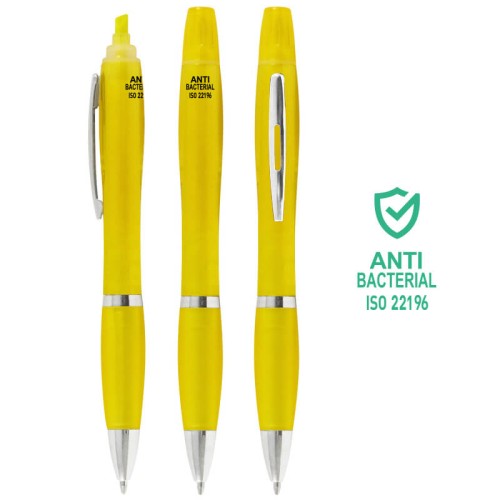 Bolígrafo Lápiz Plástico Anti-bacterial Destacador CO30