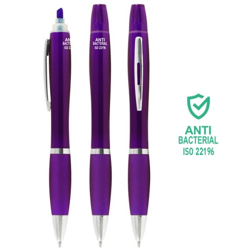 Bolígrafo Lápiz Plástico Anti-bacterial Destacador CO30