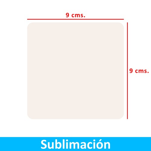 Posavasos Acrílico Cuadrado Sublimable PO10 BLANCO