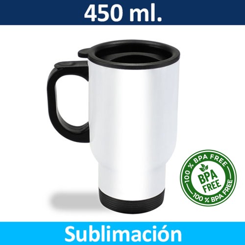 Mug Tazón Acero Inoxidable Termico Sublimación M80