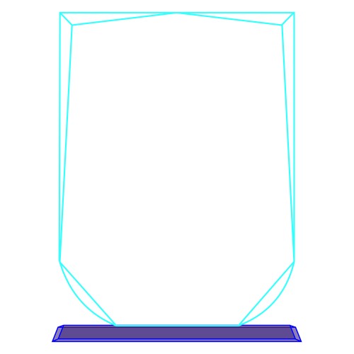 Galvano Cristal Escudo FR 19