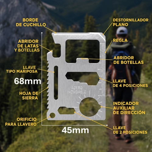 Multiherramientas Tarjeta Supervivencia CE16