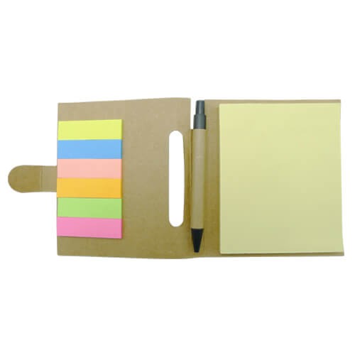 Memo set Tapa carton con Boligrafo N12