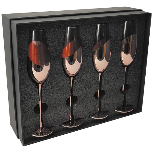Set de 4 Copas Champagne ENCOBRIZADO M85