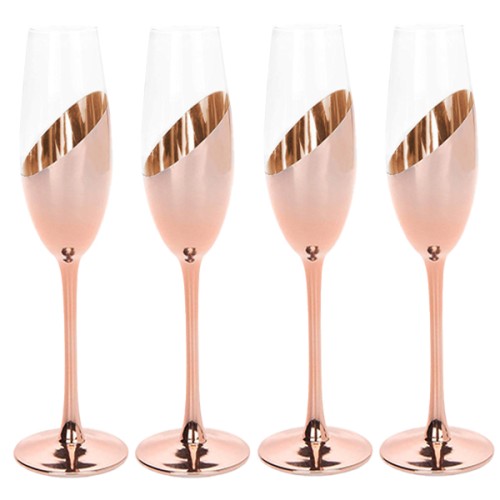 Set de 4 Copas Champagne ENCOBRIZADO M85