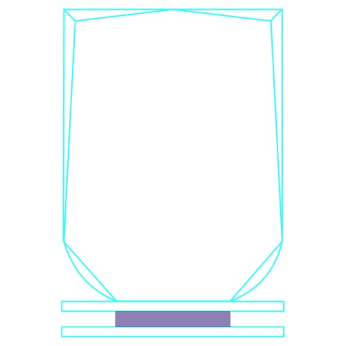 Galvano Cristal Escudo FR 42