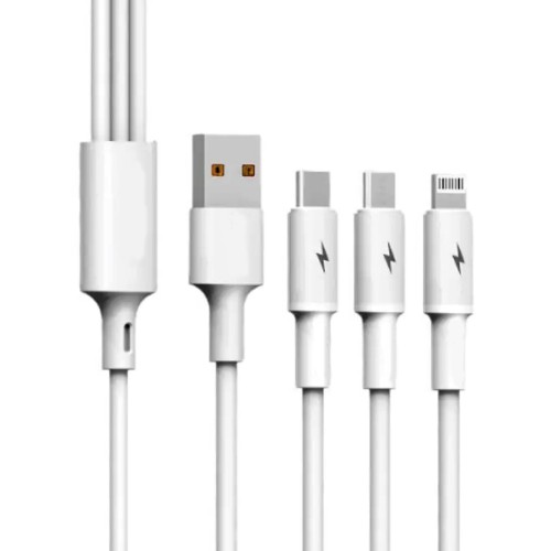 Cable Conector Multicargador T66 BLANCO
